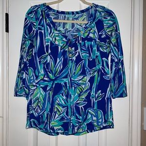 Lilly Pulitzer Palmetto 3/4 sleeve top Medium
